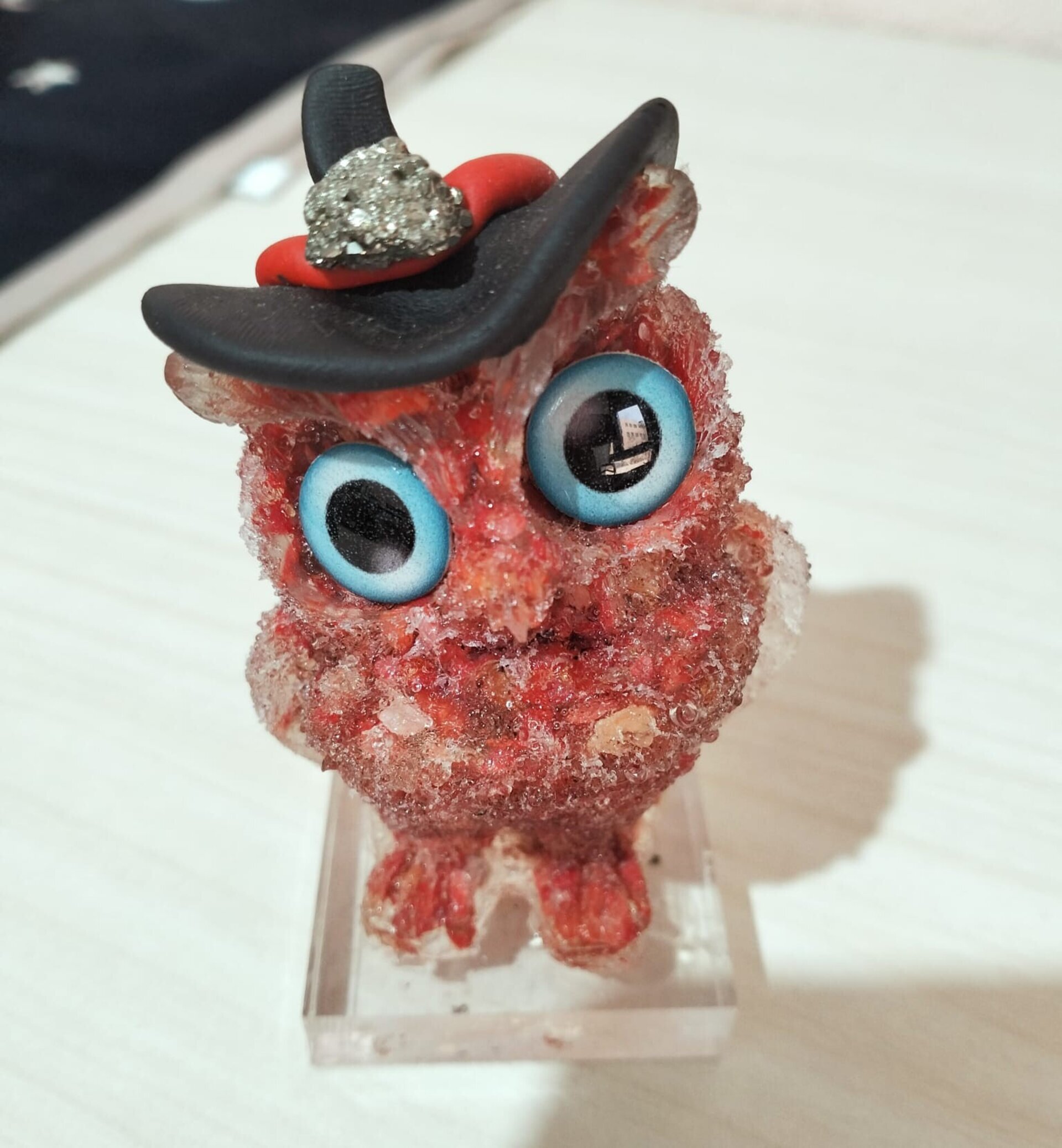 Búho Jaspe rojo y Pirita - 1